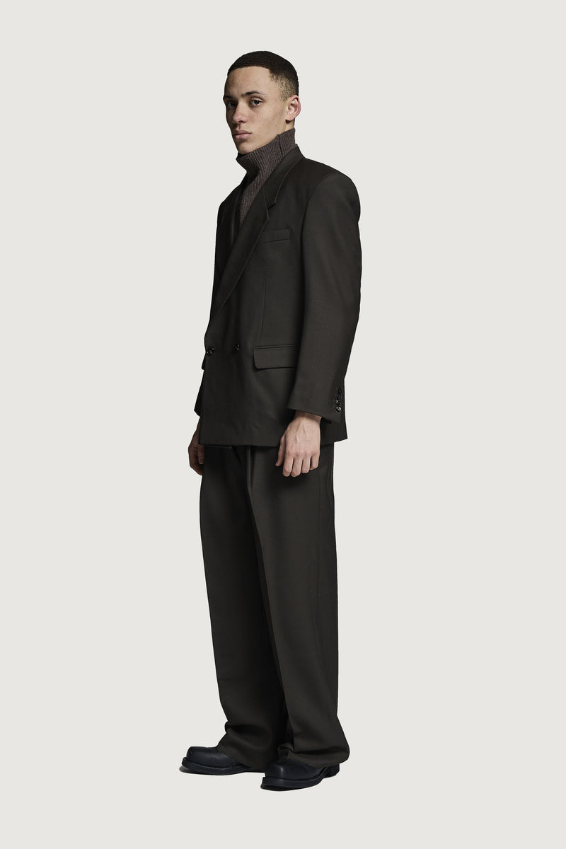 ELIO DOUBLEBREASTED JACKET DARK BROWN