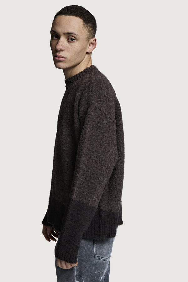 ASIA CREWNECK SWEATER BROWN