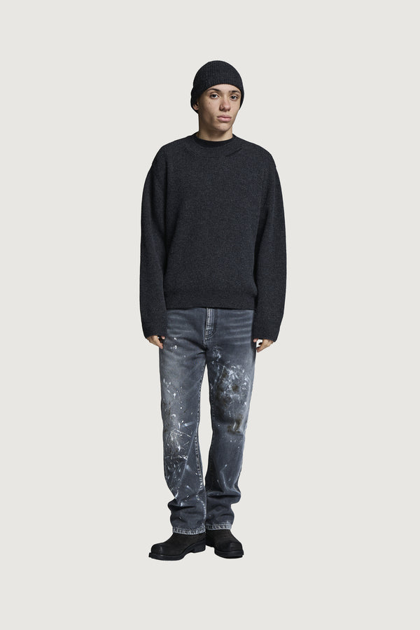 GENOVA CREWNECK SWEATER DARK GREY
