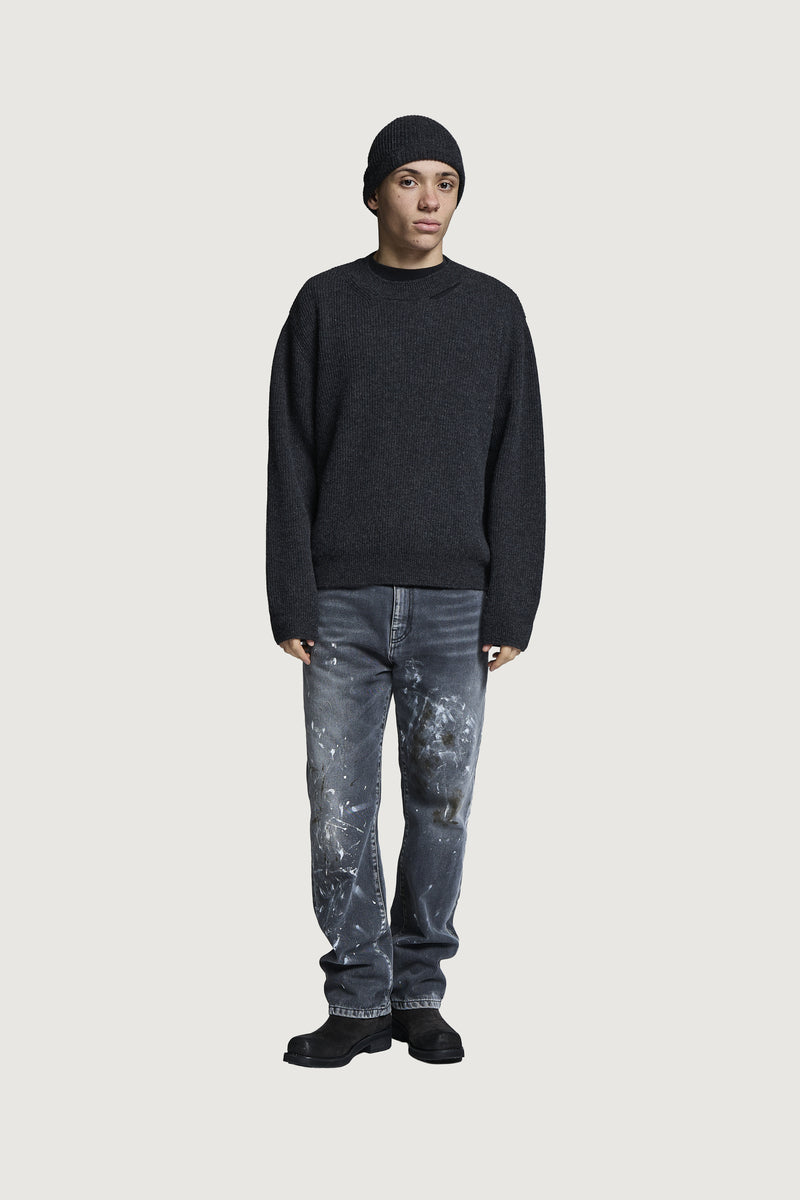 GENOVA CREWNECK SWEATER DARK GREY