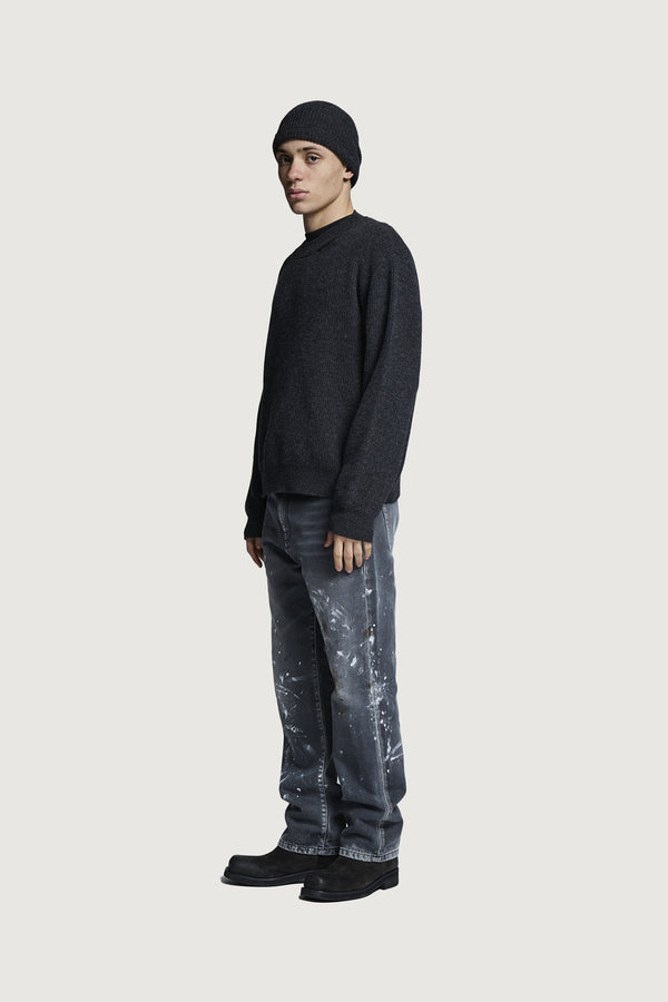 GENOVA CREWNECK SWEATER DARK GREY