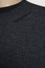 GENOVA CREWNECK SWEATER DARK GREY