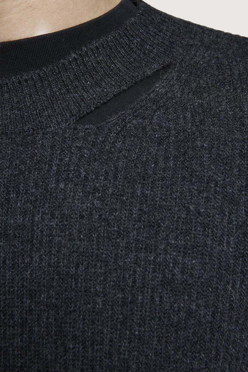 GENOVA CREWNECK SWEATER DARK GREY