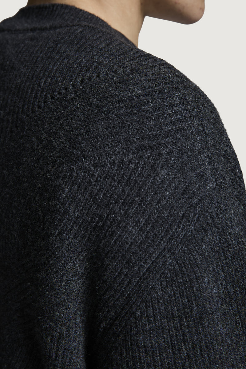 GENOVA CREWNECK SWEATER DARK GREY