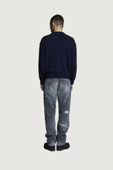 HOTAKA CREWNECK SWEATER DARK BLUE
