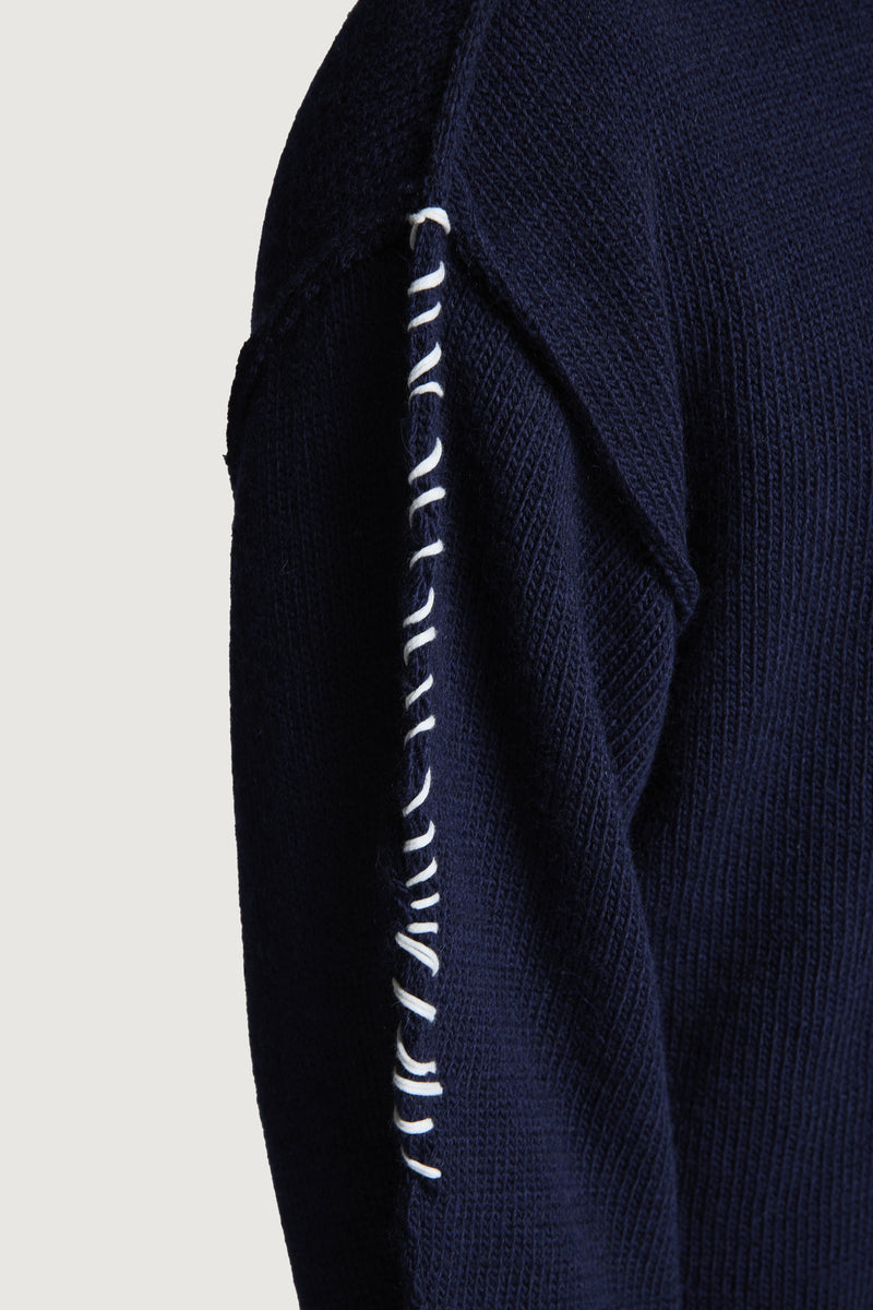 HOTAKA CREWNECK SWEATER DARK BLUE