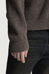 VENEZIA V-NECK SWEATER BROWN