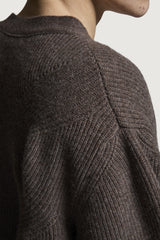 VENEZIA V-NECK SWEATER BROWN