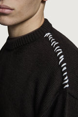 HOTAKA CREWNECK SWEATER BLACK