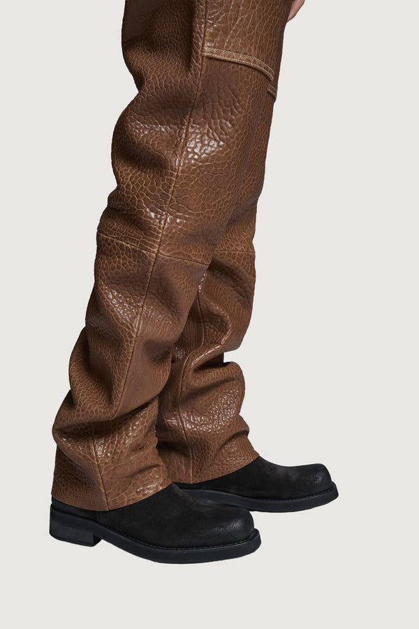 LENNY LEATHER PANTS COGNAC