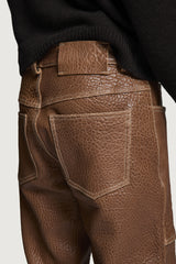 LENNY LEATHER PANTS COGNAC