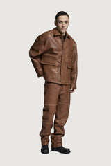 ANELLO LEATHER JACKET COGNAC