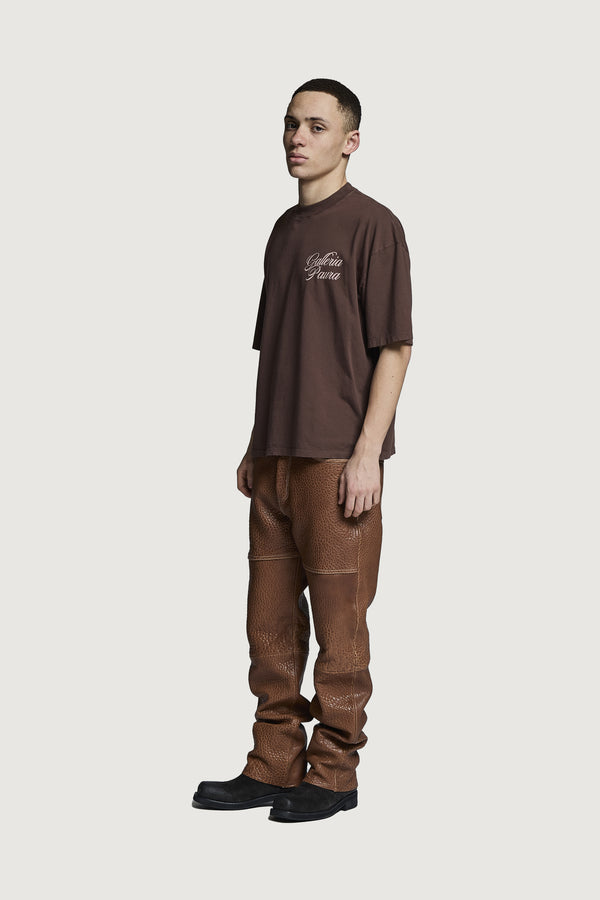 COSTA OVERSIZED T-SHIRT CORSIVO BROWN