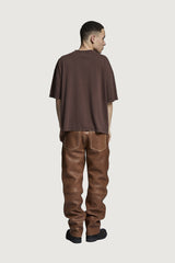 COSTA OVERSIZED T-SHIRT CORSIVO BROWN