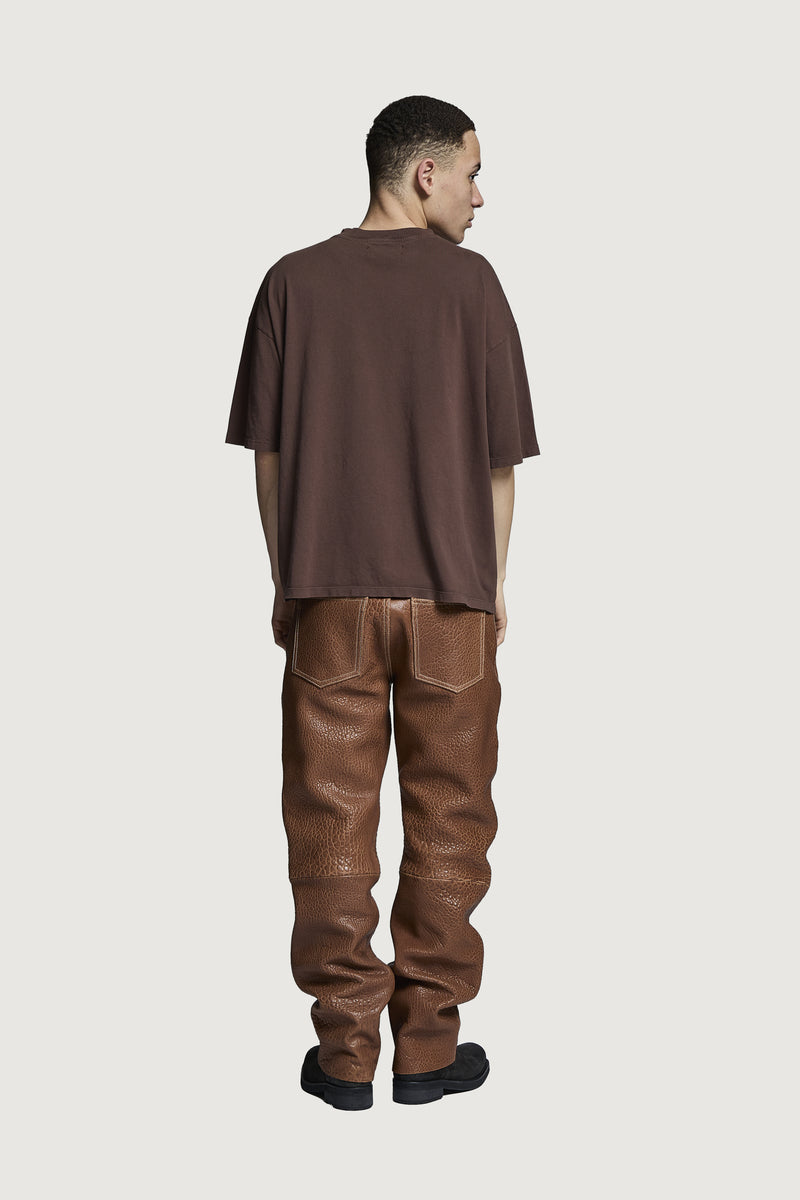 COSTA OVERSIZED T-SHIRT CORSIVO BROWN