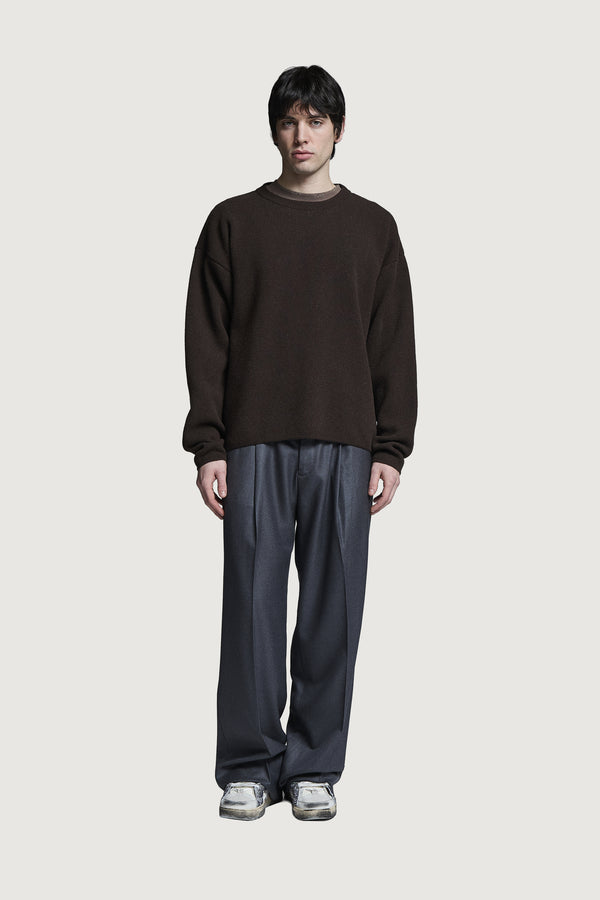 ORESTE CREWNECK SWEATER BROWN