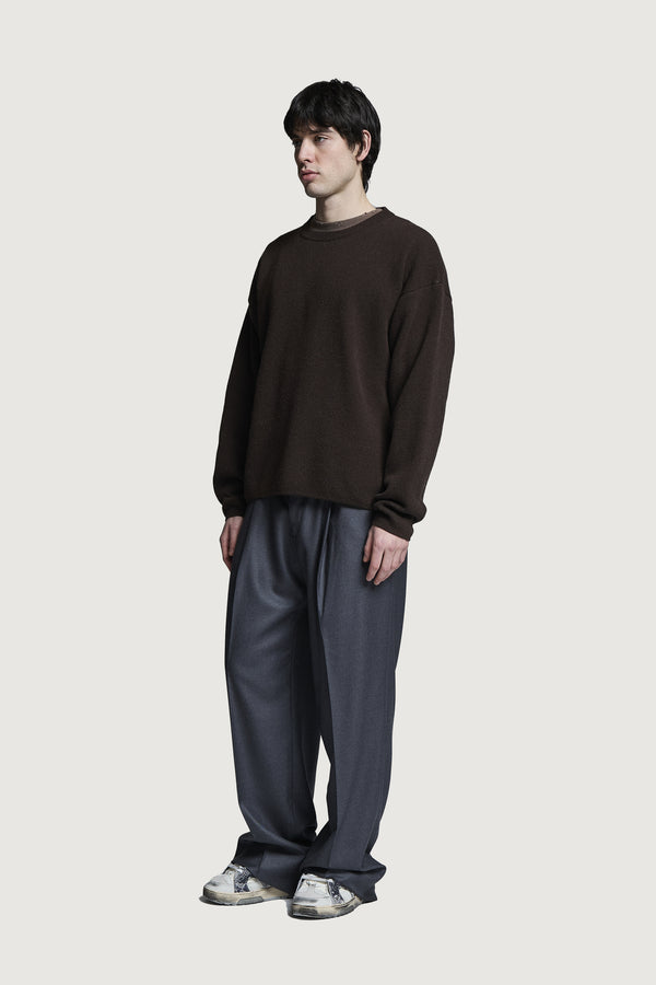 ORESTE CREWNECK SWEATER BROWN