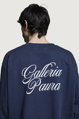 NADIR OVERSIZED CREWNECK DARK BLUE CORSIVO