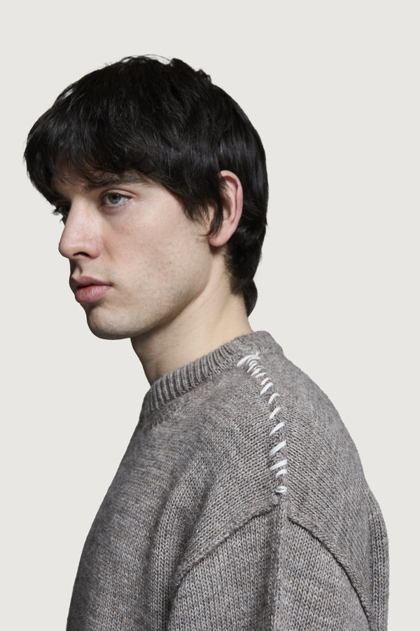 HOTAKA CREWNECK SWEATER DOVE GREY
