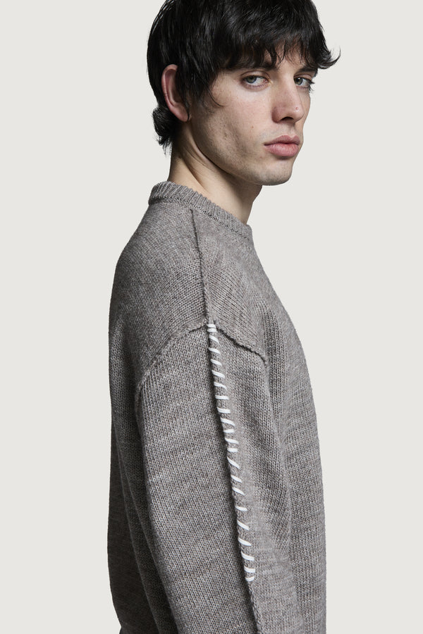 HOTAKA CREWNECK SWEATER DOVE GREY