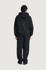 IDRIS FULL ZIP HOODIE BLACK