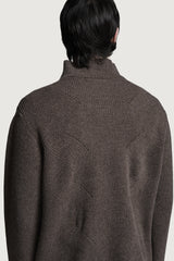 HELSINKI HALF-ZIP SWEATER BROWN