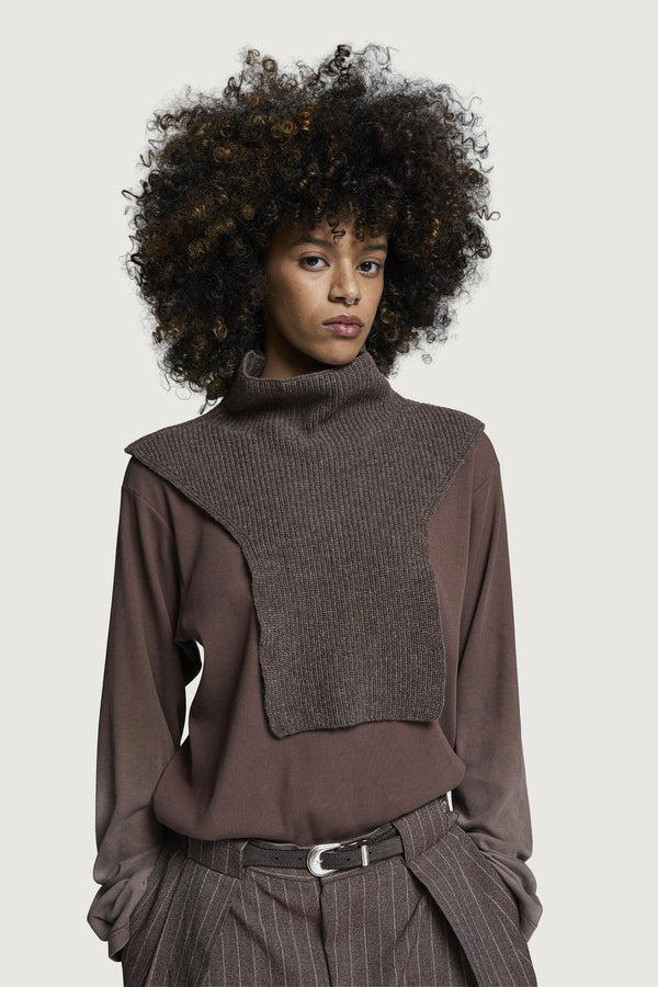 MINA BIB COLLAR BROWN