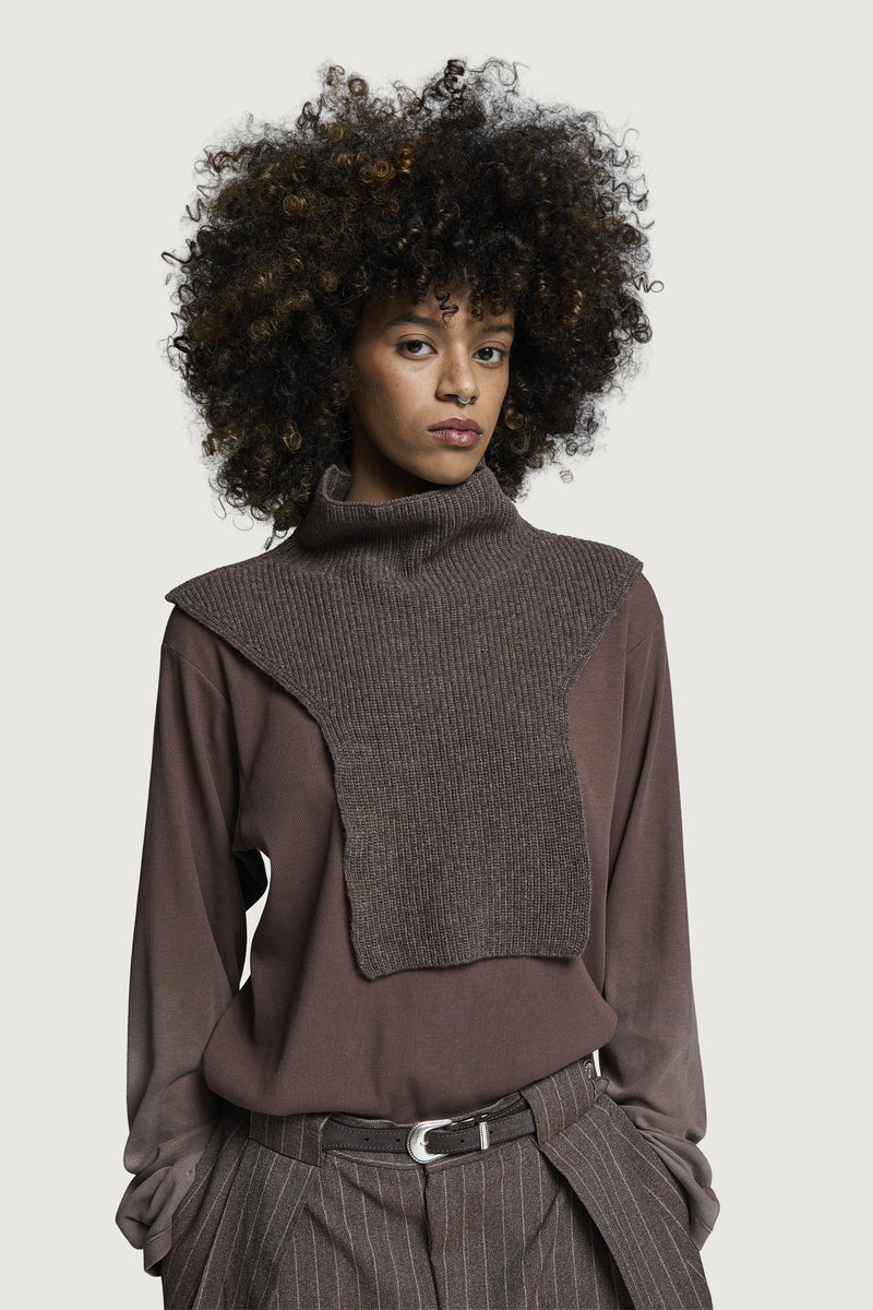 MINA BIB COLLAR BROWN