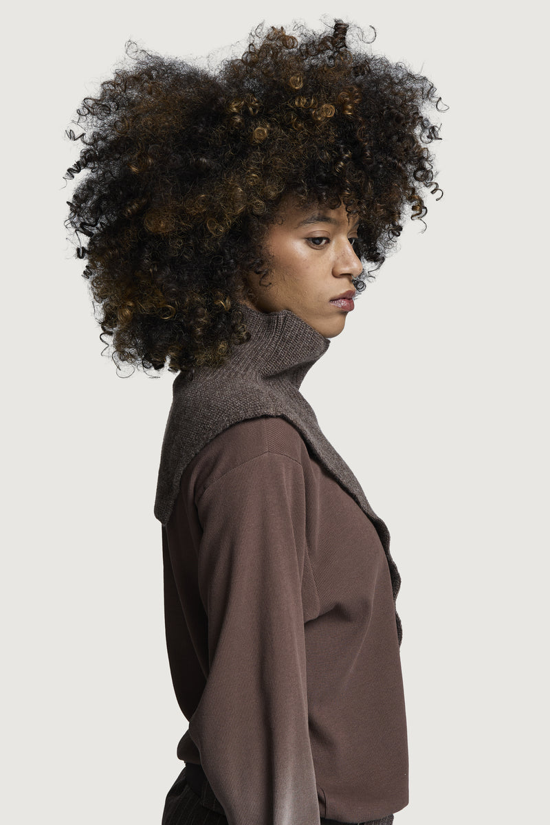 MINA BIB COLLAR BROWN