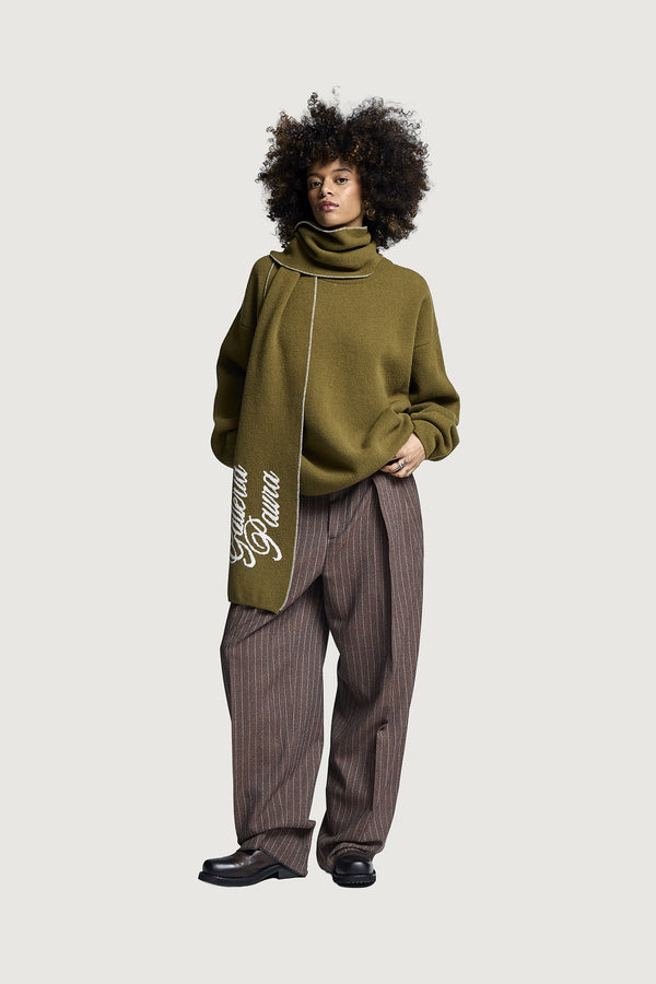 TEMI SCARF OLIVE GREEN