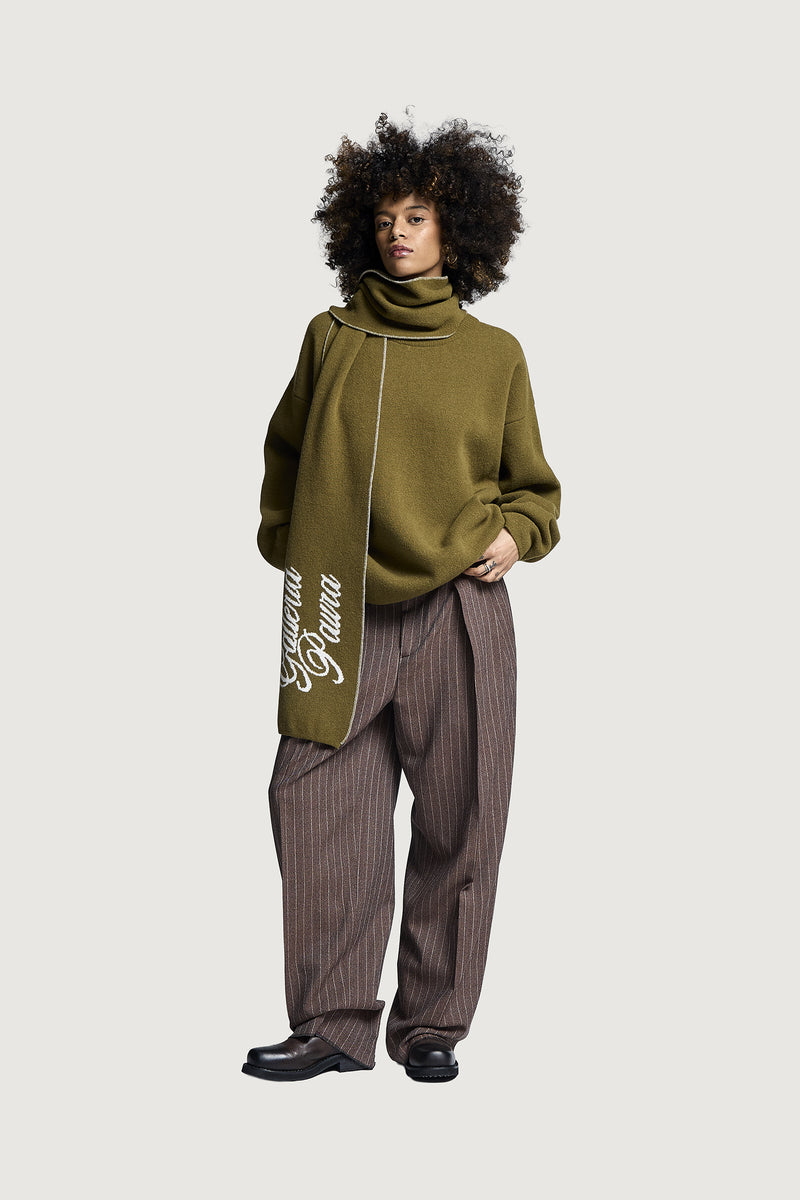 TEMI SCARF OLIVE GREEN