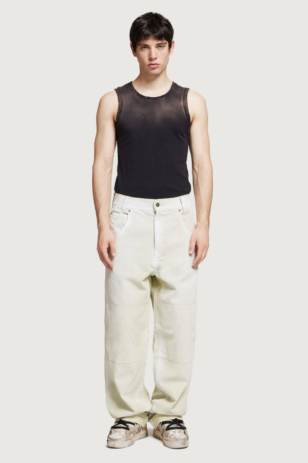 RUBEN RIBBED TANK TOP BLACK
