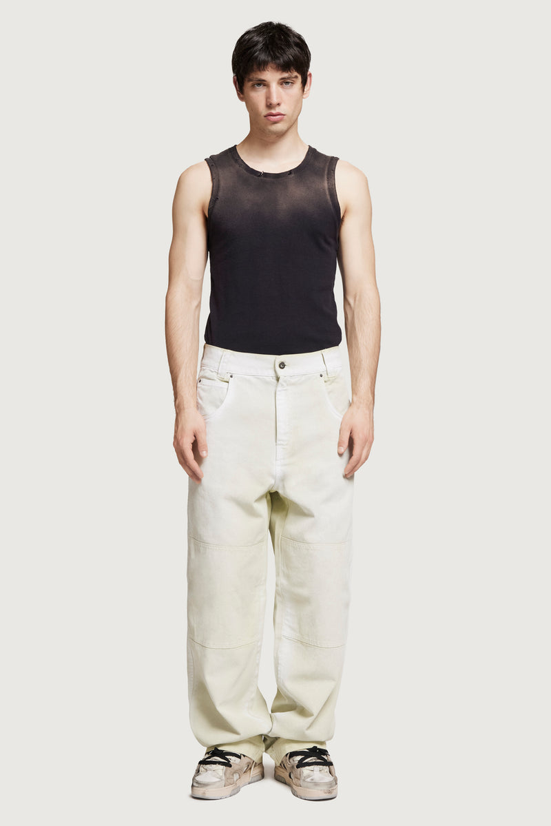 RUBEN RIBBED TANK TOP BLACK