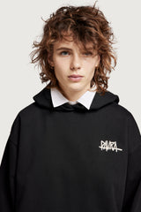 SANTI HOODIE PAURA TAG BLACK