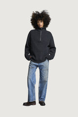 HELSINKI HALF-ZIP SWEATER DARK GREY