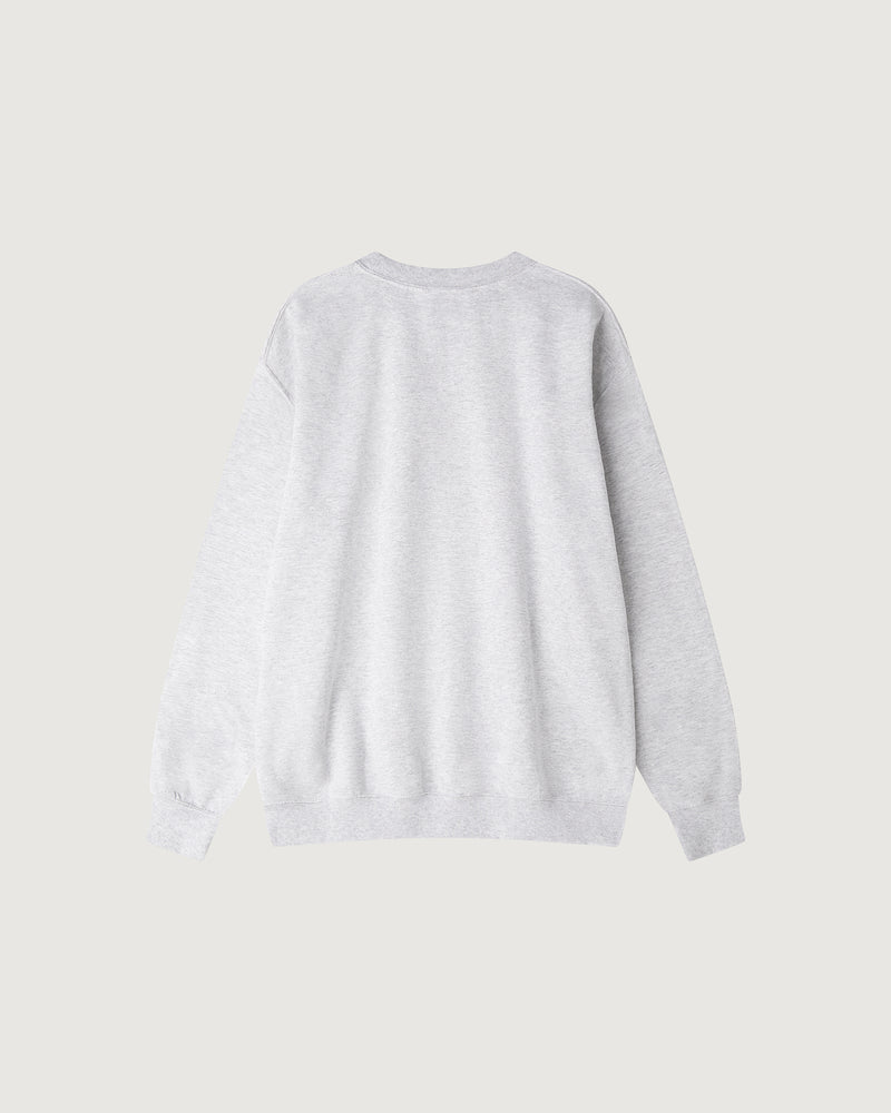 NUN AVE' PAURA REGULAR SWEATSHIRT - LIGHT GREY MELANGE