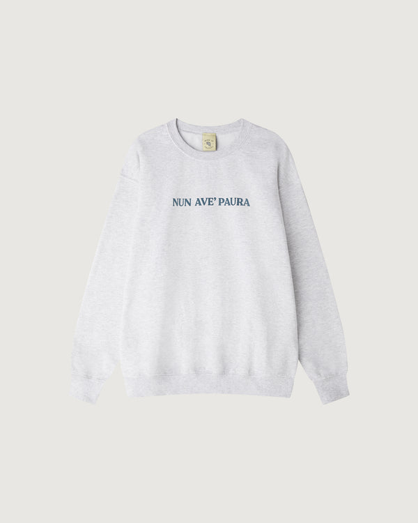 NUN AVE' PAURA REGULAR SWEATSHIRT - LIGHT GREY MELANGE