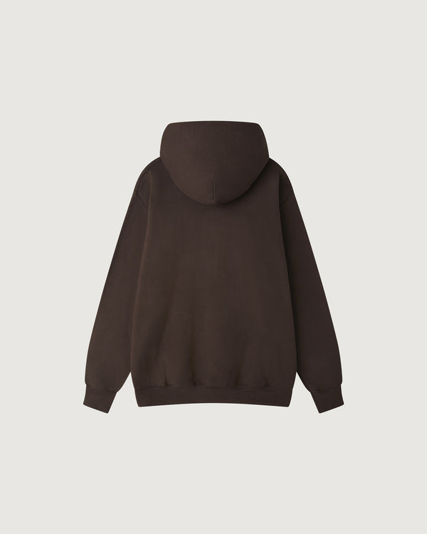 NUN AVE' PAURA REGULAR HOODIE - CHOCOLATE