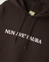 NUN AVE' PAURA REGULAR HOODIE - CHOCOLATE