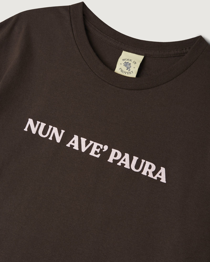 NUN AVE' PAURA REGULAR TEE - CHOCOLATE