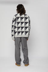 DIMA SWEATER MULTITONE PATTERN GREY
