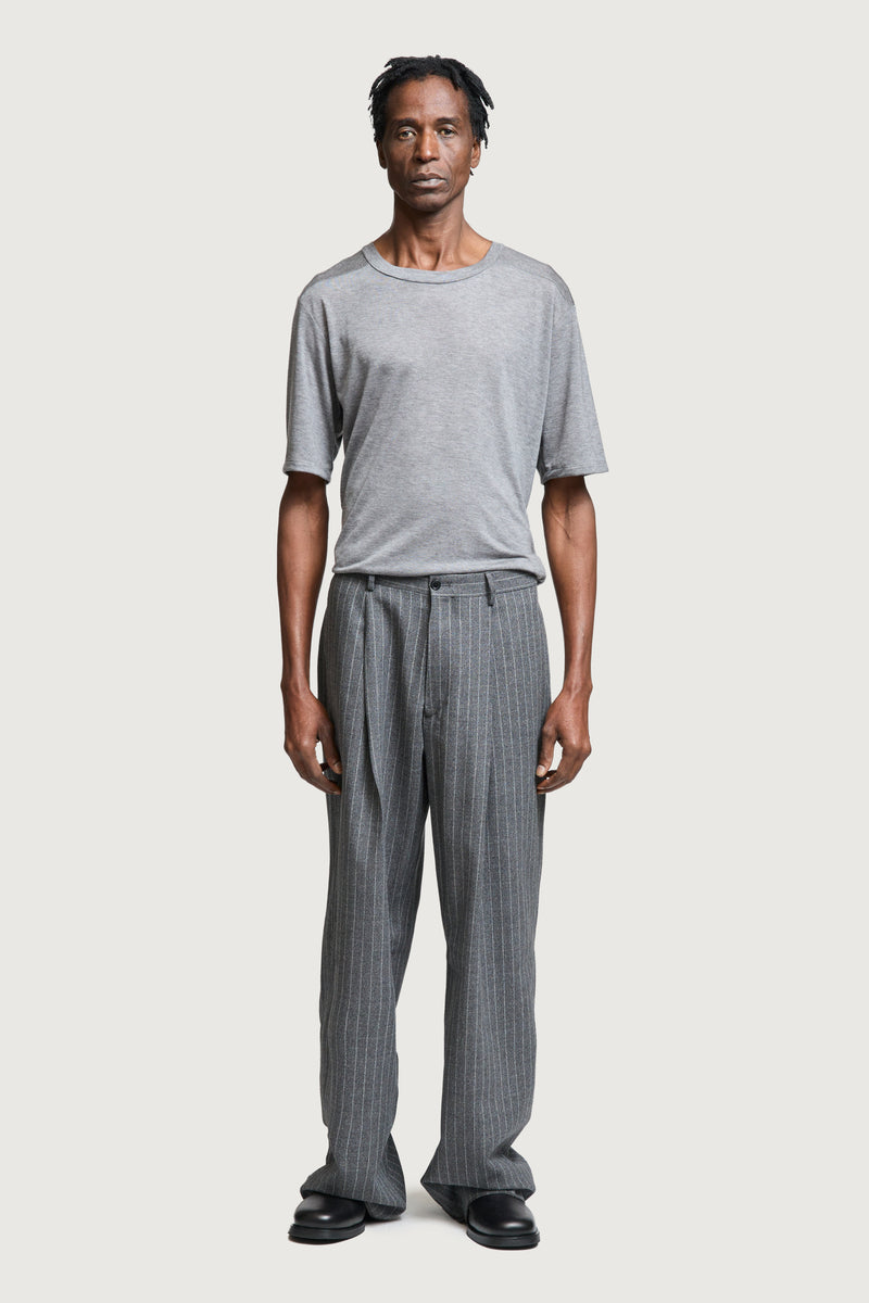 EGON CLASSIC PANTS MEDIUM GREY PINSTRIPES