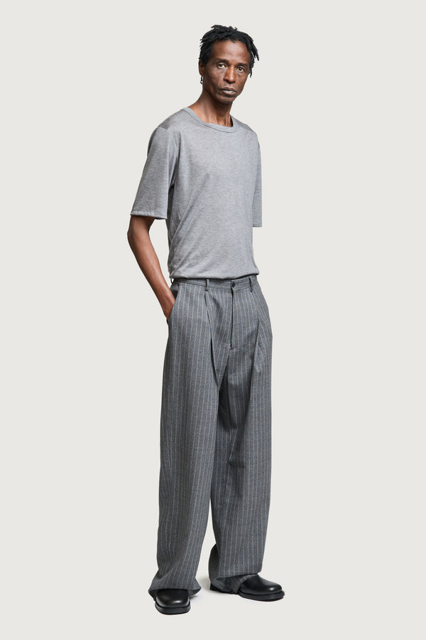 EGON CLASSIC PANTS MEDIUM GREY PINSTRIPES