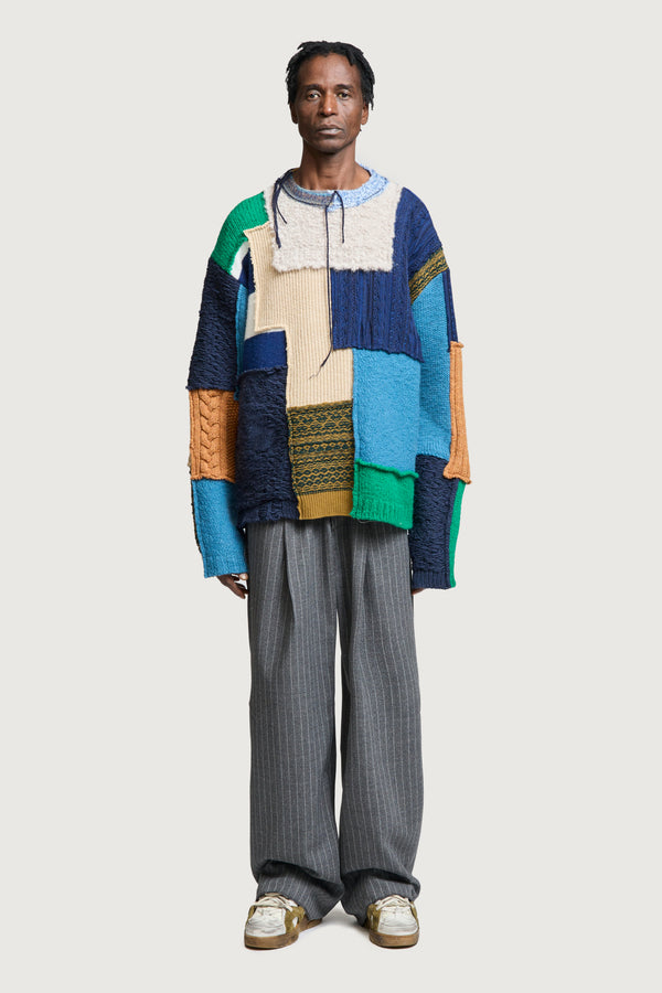 UTOPIA PATCHWORK SWEATER MULTICOLOR