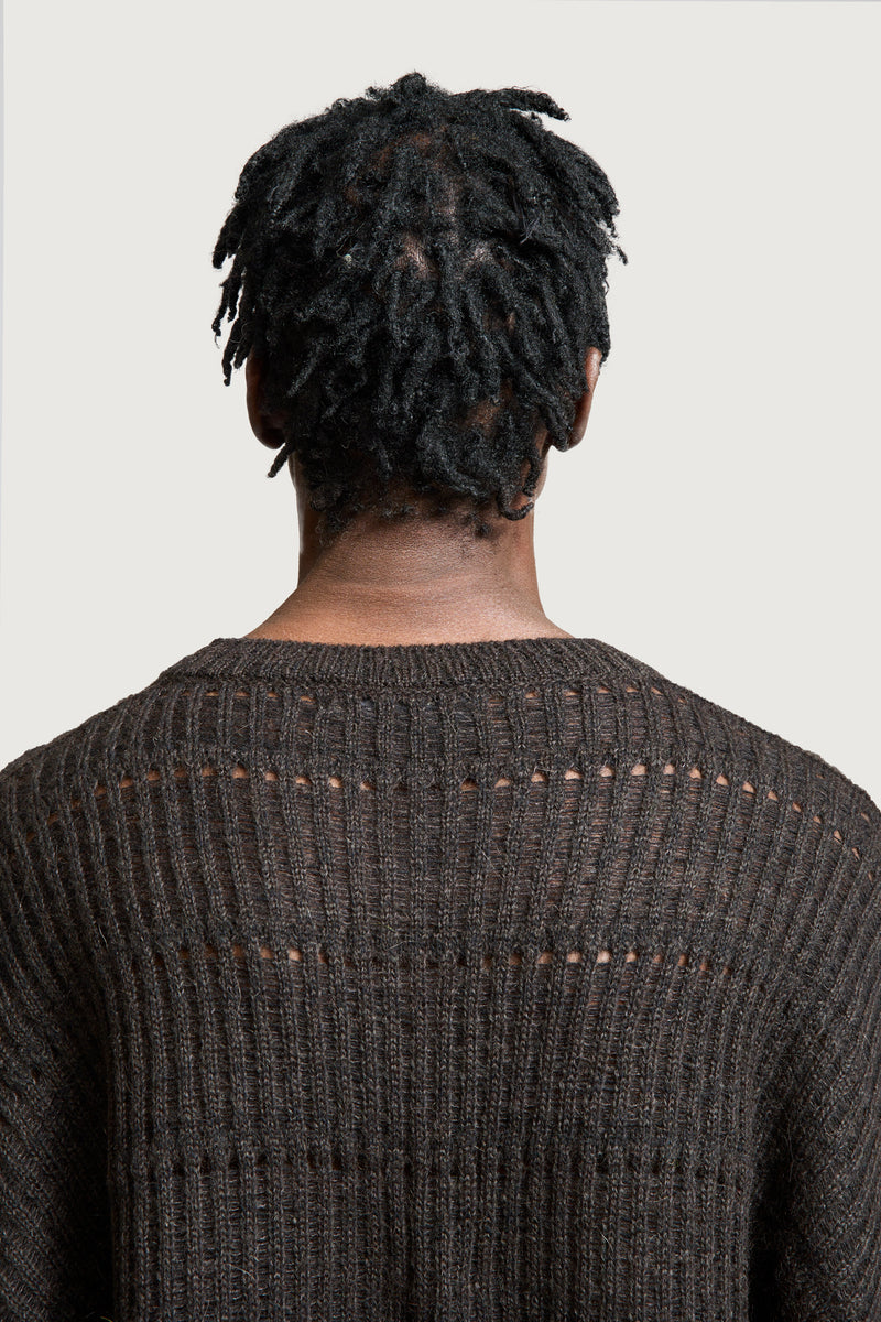 EFESTO CREWNECK SWEATER DARK BROWN