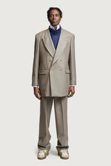 NICOS DOUBLEBREASTED SUIT JACKET MUD