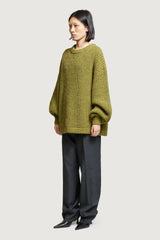 ALIENO CREWNECK SWEATER OLIVE GREEN