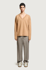 ONELIA V NECK SWEATER CAMEL