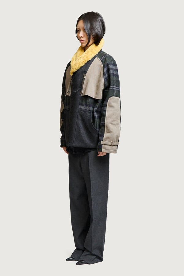 SIMON WOOL PATCHWORK JACKET