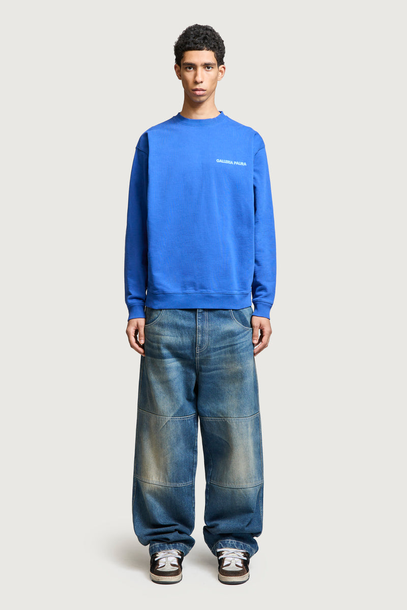 SAMUEL CREWNECK SWEATSHIRT GALLERIA PAURA ROYAL BLUE